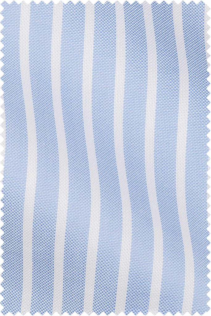 Thomas Mason Bespoke - Oxford Stripe Light Blue