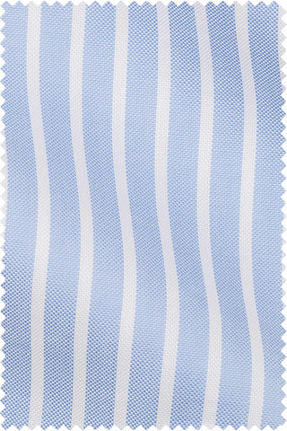 Thomas Mason Bespoke - Oxford Stripe Light Blue