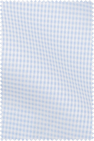 Thomas Mason Bespoke - Dobby Check Light Blue