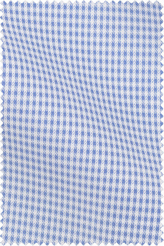 Thomas Mason Bespoke - Dobby Check Mid Blue