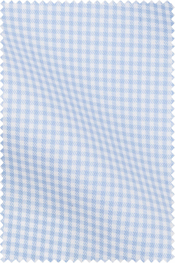 Thomas Mason Bespoke - Twill Check Light Blue