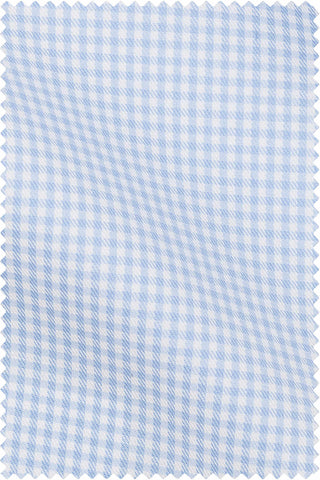 Thomas Mason Bespoke - Twill Check Light Blue