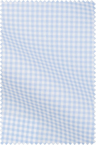 Thomas Mason Bespoke - Poplin Gingham Light Blue