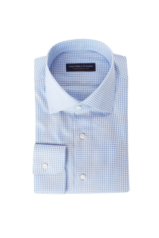 Thomas Mason Bespoke - Oxford Check Light Blue