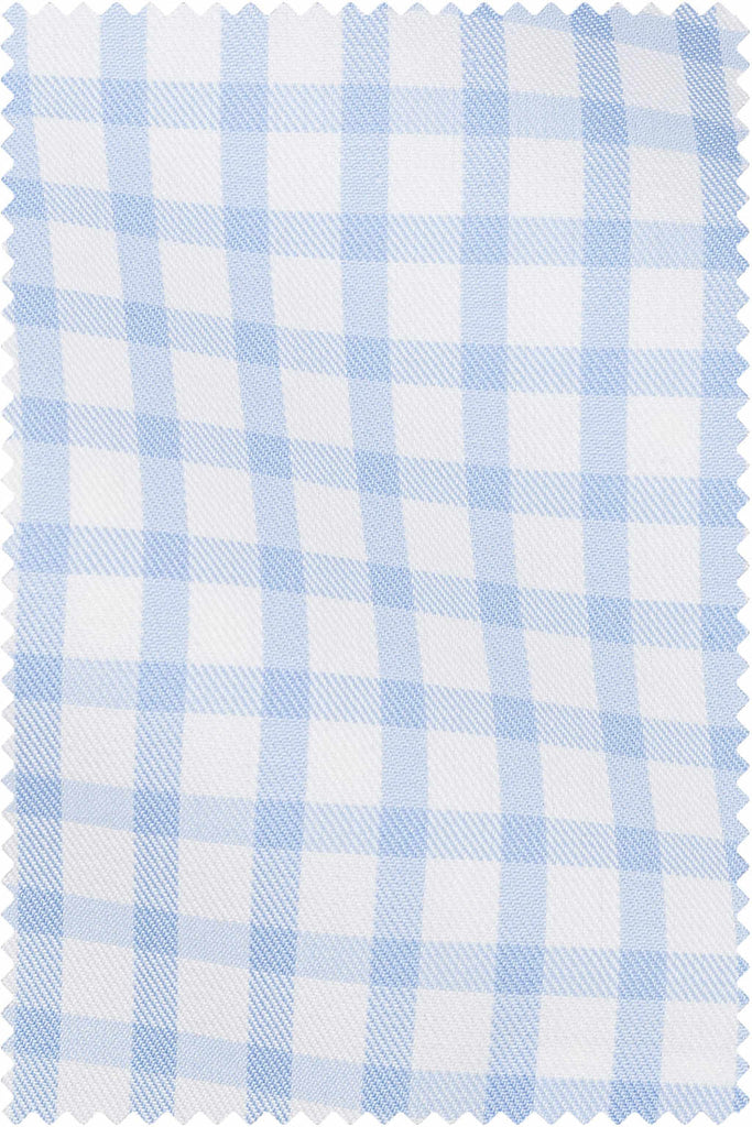 Thomas Mason Bespoke - Twill Check Light Blue