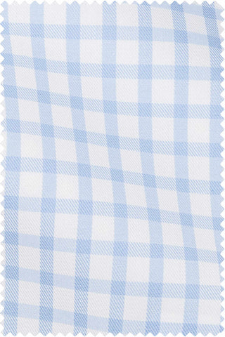 Thomas Mason Bespoke - Twill Check Light Blue