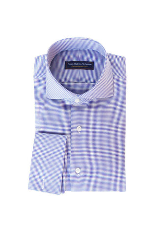 Thomas Mason Bespoke - Twill Pied de Poule Dark Blue