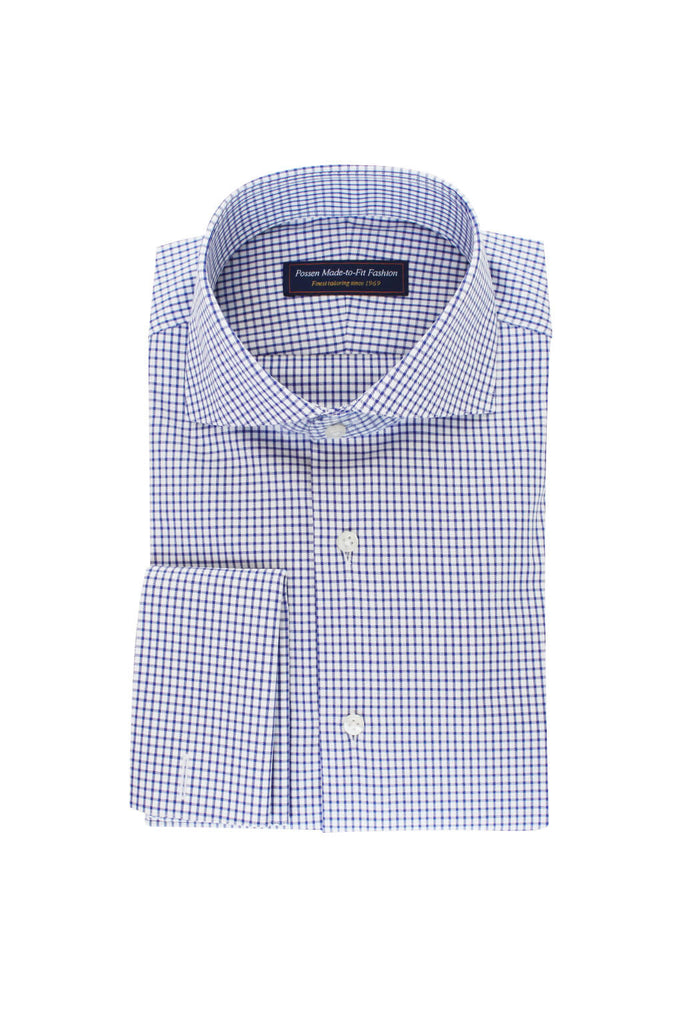 Thomas Mason Bespoke - Twill Check Dark Blue