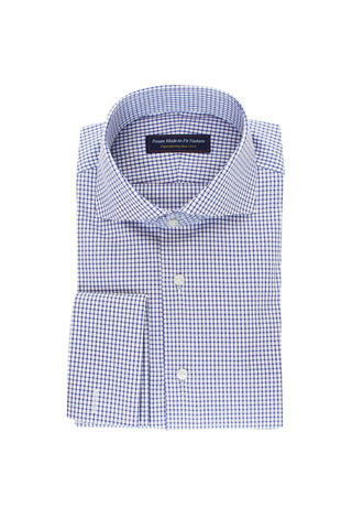 Thomas Mason Bespoke - Twill Check Dark Blue