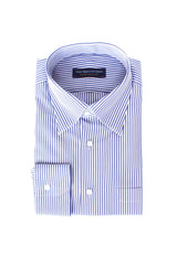 Thomas Mason Bespoke - Poplin Bengal Stripe Dark Blue